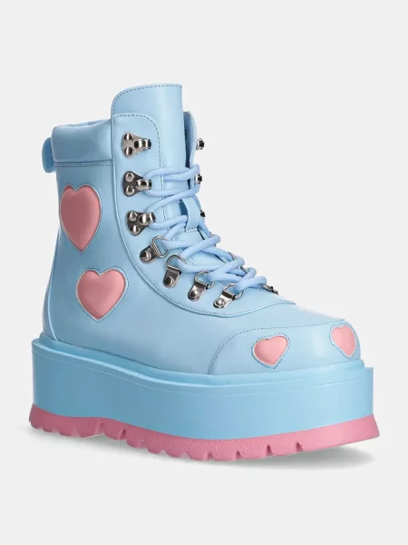 Koi Footwear bocanci femei cu platforma Chibi Cherub albastru