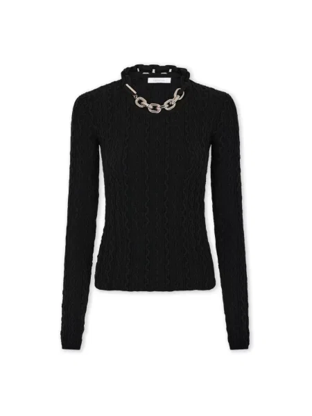Sweter Rabanne wełniany czarny