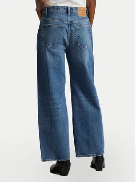 Polo Ralph Lauren Jeans hlače Wide Leg modra