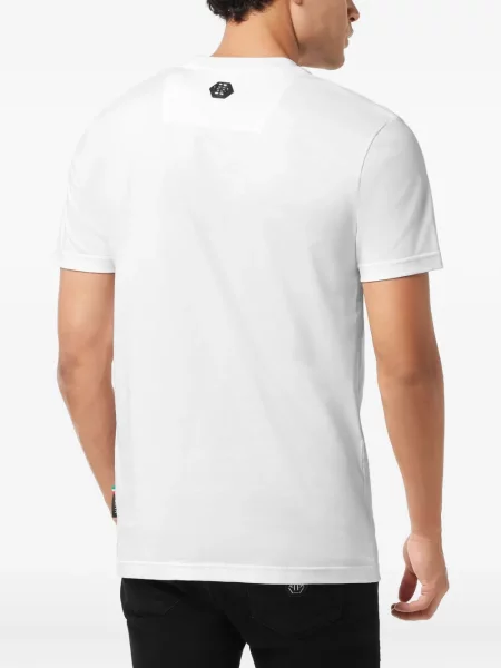 Tricou Philipp Plein cu imagine alb