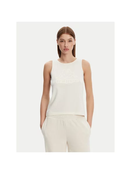 Kappa Τοπ Logo Gria Εκρού Regular Fit