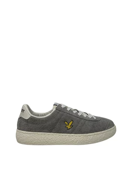 Кожаные кеды Lyle & Scott серые