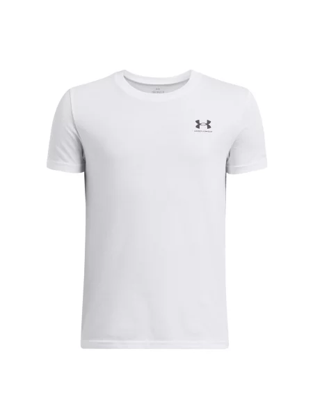 Koszulka dla dzieci Under Armour Left Chest biała