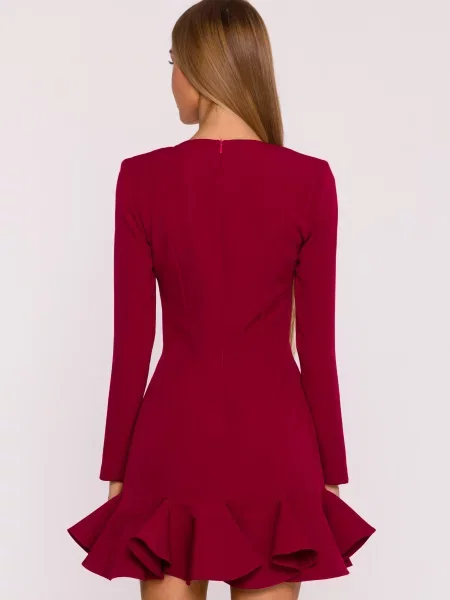Rochie mini Made Of Emotion cu volane alb