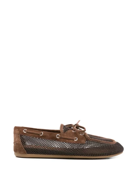 Croșetat pantofi loafer Miu Miu din piele maro