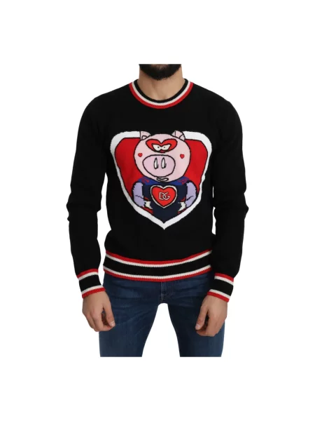 Sweter Dolce And Gabbana wełniany czarny