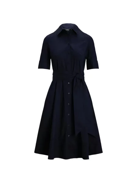 Cu centură rochie tip cămașă Lauren Ralph Lauren albastru