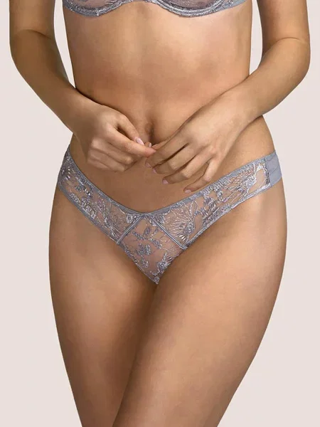 Женские стринги с низкой посадкой сірі