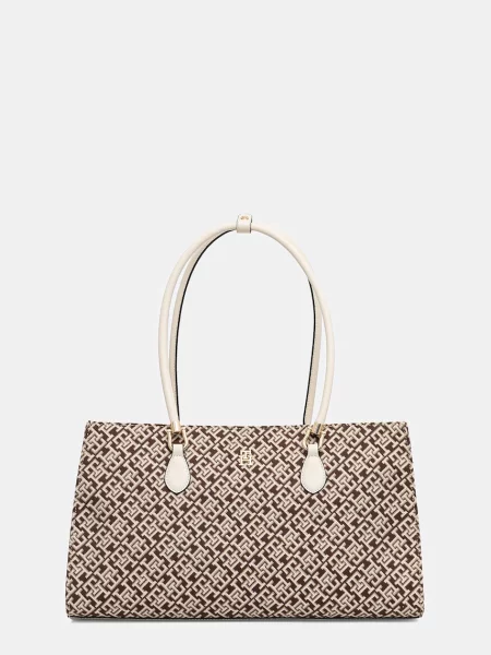 Tommy Hilfiger geantă shopper pentru femei maro