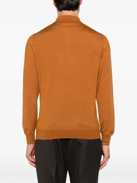 Lung tricou polo Tagliatore portocaliu