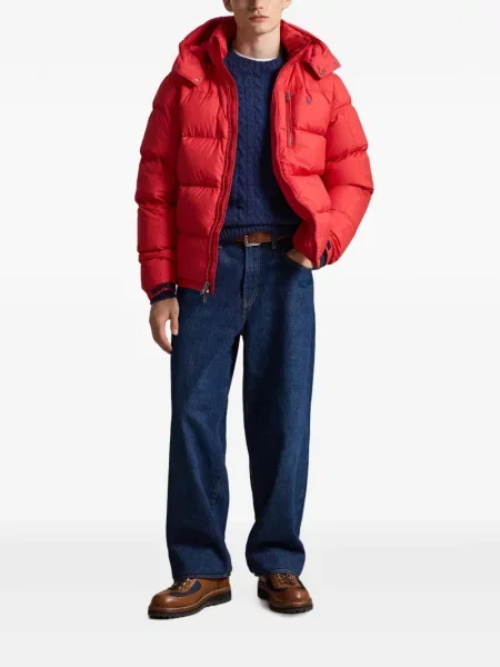 Portofel Polo Ralph Lauren din piele cu dungi cu glugă verde