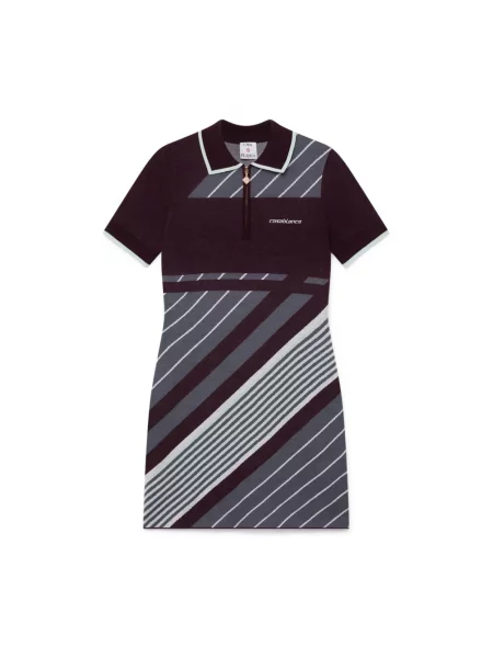 Sukienka Casablanca wełniana do tenisa fioletowa