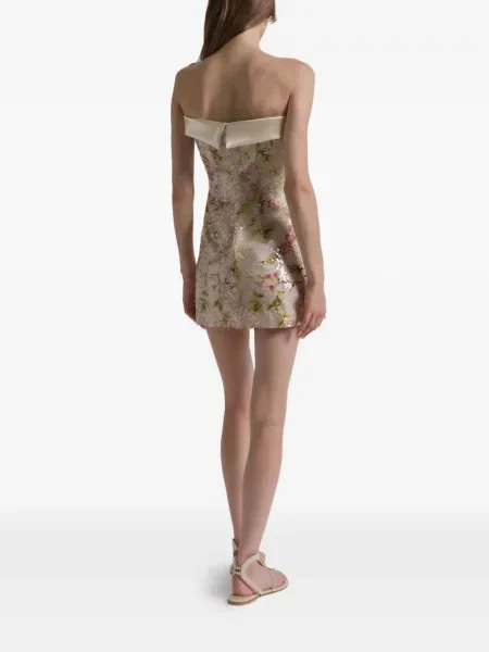Rochie mini Alberta Ferretti cu paiete cu model floral de costum