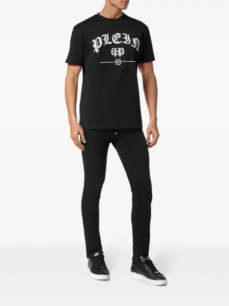 Raštuotas marškinėliai Philipp Plein juoda