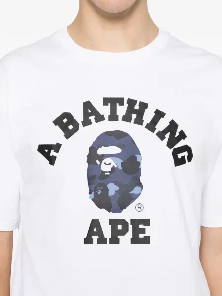 Камуфлажна тениска A Bathing Ape® с принт бяло