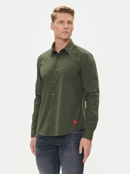 HUGO Cămașă Ermo verde