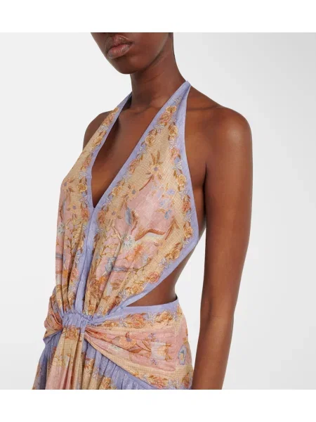 Rochie maxi Zimmermann de mătase roz