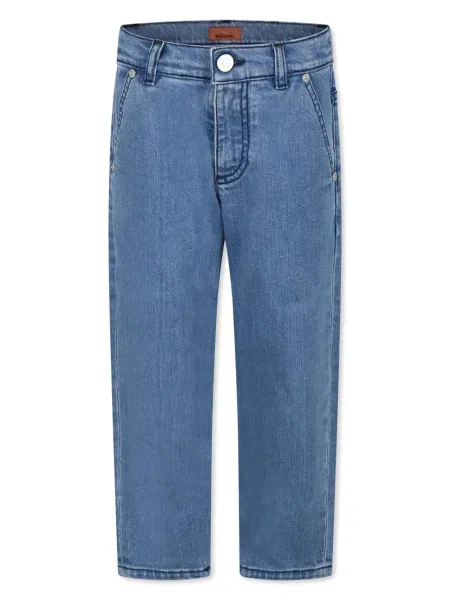 Jeansy straight leg dziecięce Missoni niebieskie