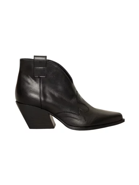 Buty do kostki Elena Iachi skórzane czarne