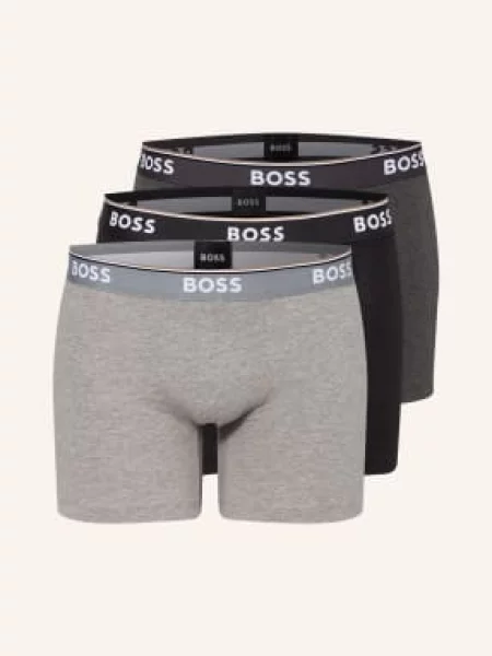 Boss Bokserki Power 3 Szt. grau czarne