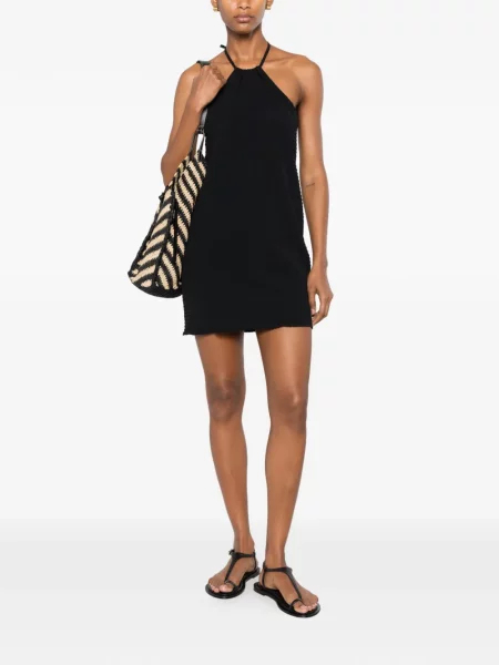 Rochie mini Hunza G cu gât halter negru