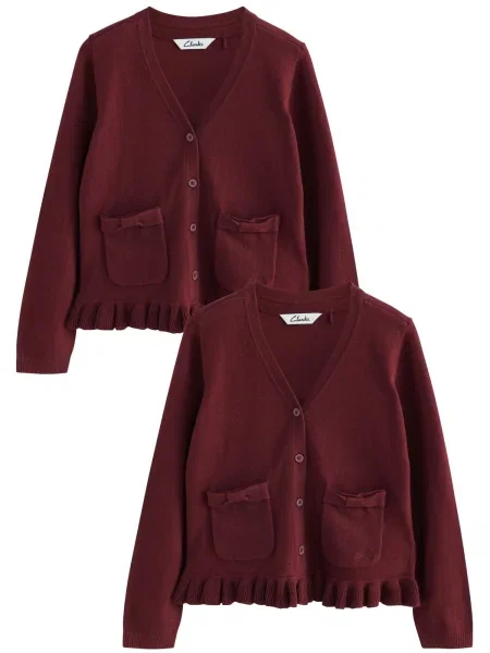 CLARKS Geacă tricotată burgundy roșu