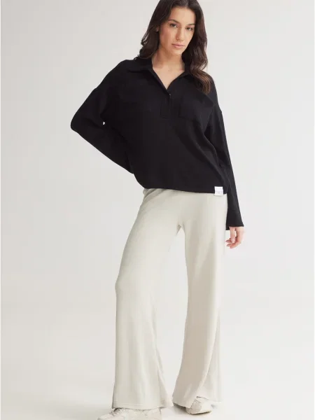 Pantaloni Frosty murdar alb
