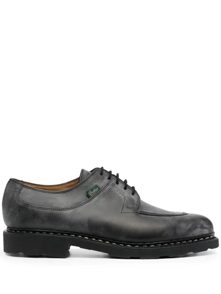 Pantofi Paraboot cu șireturi din piele zdrențuiți negru
