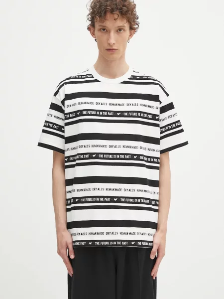Human Made tricou din cu imprimeu alb