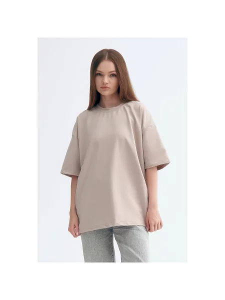Футболка сіро-бежева Estro бежева