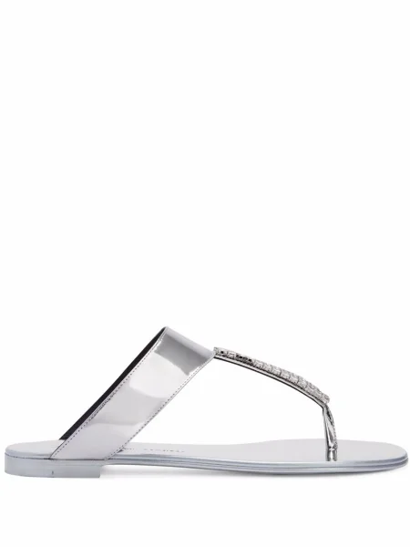 Sandale Giuseppe Zanotti de cristal argintiu
