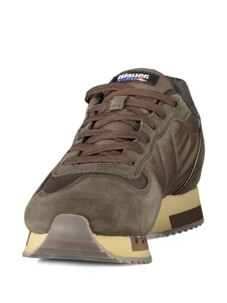 Sneakerși Blauer cu autograf maro
