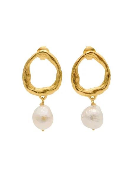 Haze&Glory Fülbevalók La Pearl arany / gyöngyház-fehér fehér