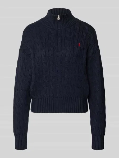Sweter Polo Ralph Lauren z kołnierzem granatowy