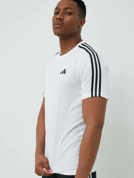 Adidas Performance tricou de antrenament Training Essentials cu imprimeu alb