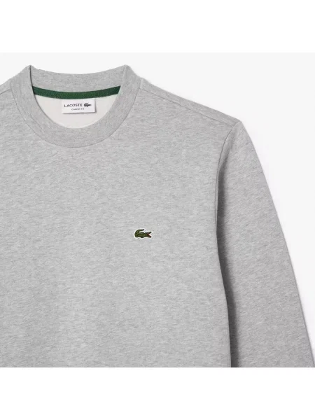 Lacoste Bluza Z Polaru Szczotkowanego szara