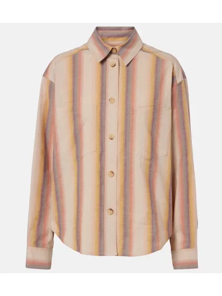 Koszula w paski Isabel Marant w paski beżowy