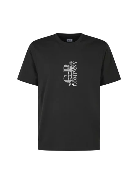 Koszulka C.p. Company z krótkim rękawem z dżerseju z logo czarna