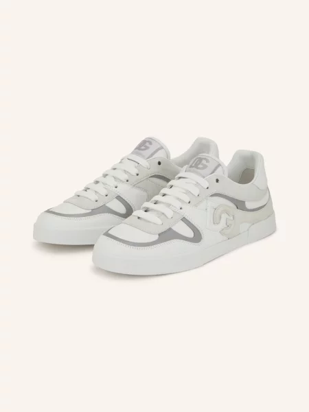 Dolce & Gabbana Sneakersy Portofino / stříbrná / béžová bílá