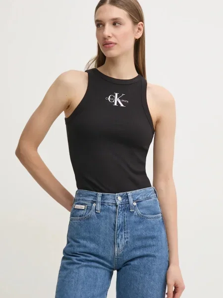 Top Calvin Klein Jeans črna