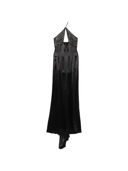 Rochie maxi The Attico fără mâneci negru