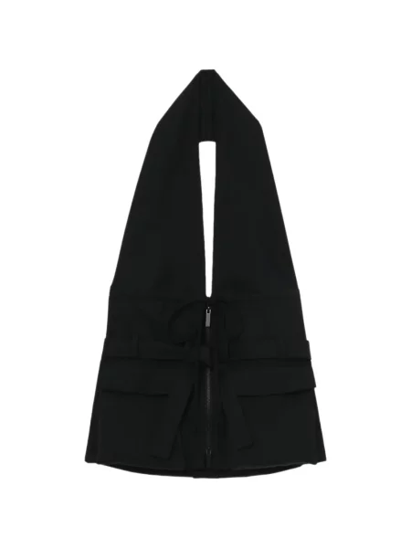 Top Botter cu gât halter negru