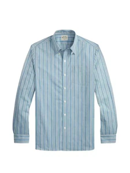 Lung cămașă Ralph Lauren Rrl cu dungi albastru