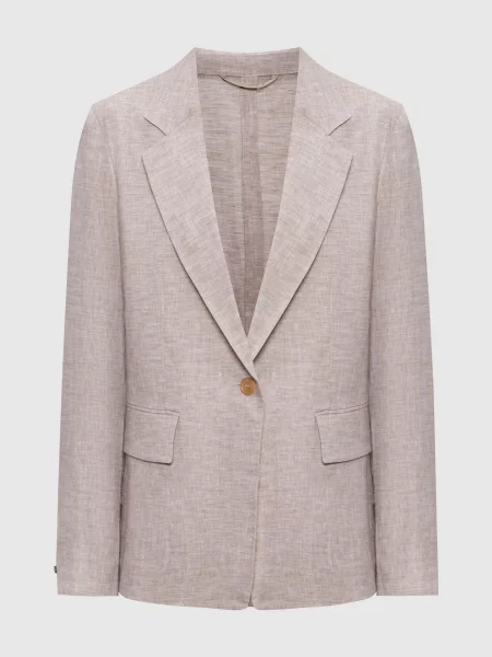 Жакет з льону Peserico бежевий