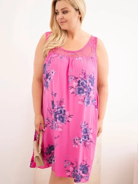 Rochie Kesi Włoski din dantelă roz