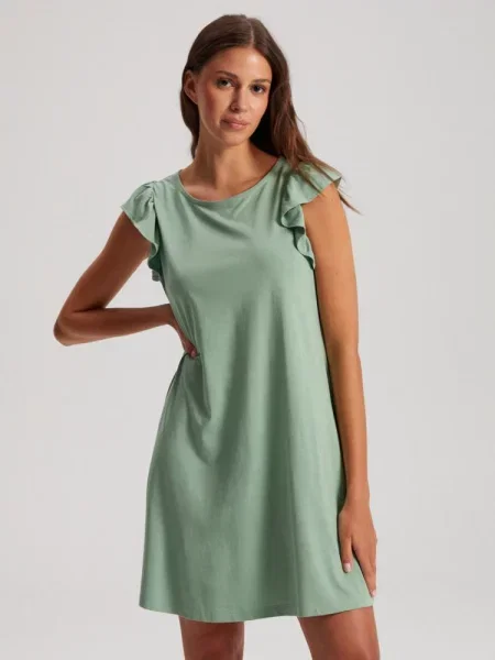 Платье мини Diverse из модала зеленое