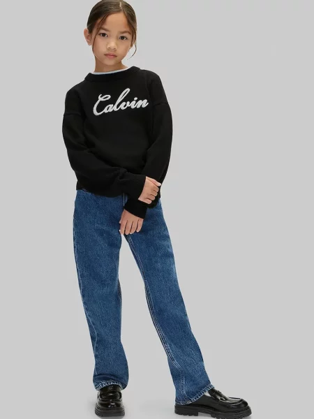 Calvin Klein Jeans пуловер за деца от черно