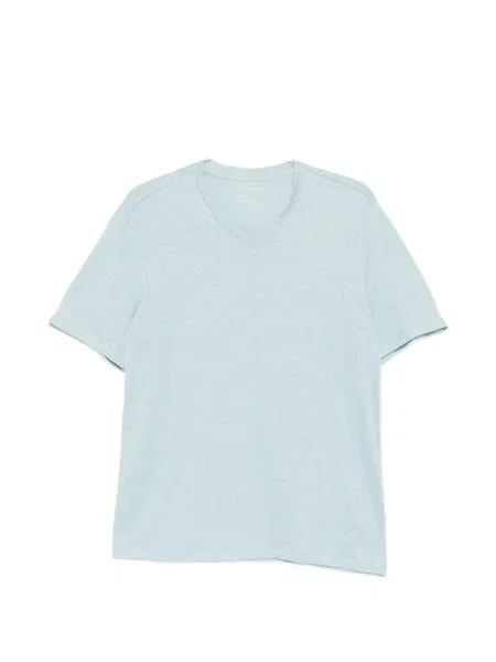 Tricou Majestic Filatures cu decolteu în V albastru