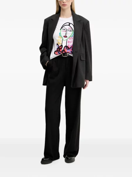 Scurt tricou Desigual cu imagine alb