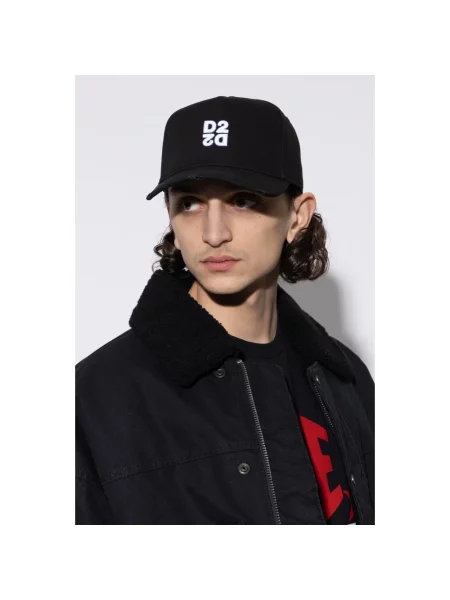 Czapka z daszkiem Dsquared2 czarna